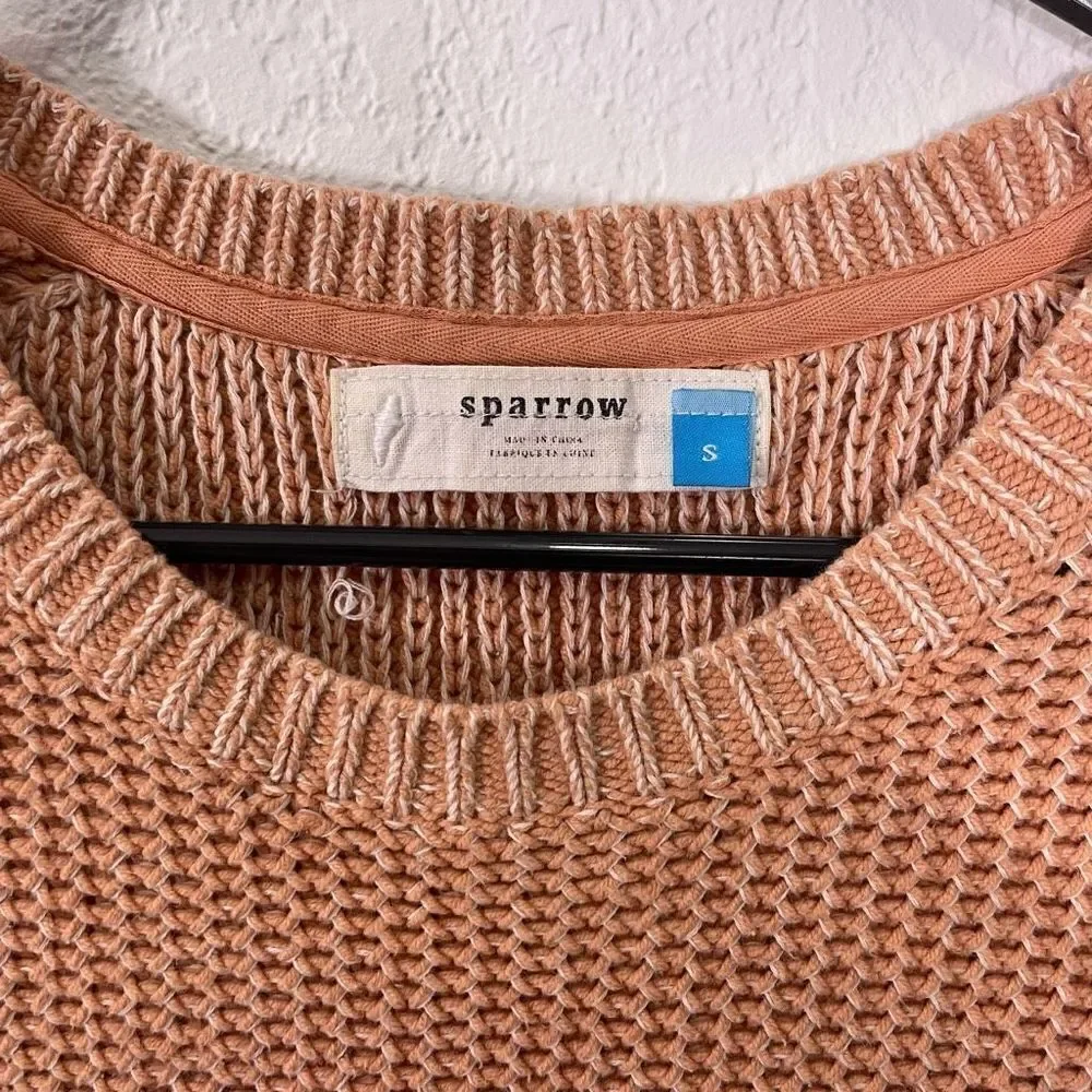 Sparrow | Anthropologie Orange‎ Knit Crewneck Pullover Sweater Size Small